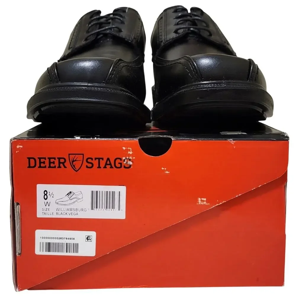 Deer Stags Men Williamsburg Bicycle Toe Derby Oxfords Size US 8.5W Black